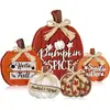 Amazon Decoraciones de Patio de Cosecha de Otoño de Acción de Gracias Calabaza de Madera de Acción de Gracias Decoración de Porche Señal de Pie