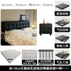 Cama de cuero minimalista italiana cama de cuero minimalista moderna cama de cuero de lujo ligero cama de cuero con capitoné de botones negros cama suave acolchada cuadrada cama de arte en cuero