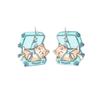 Acrílico Transfronterizo Dibujos Animados Lindo Donut Gato DIY Llavero Colgante Accesorios para el Cabello Accesorios para Aretes