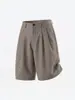 Pantalones cortos de rayas verticales estilo americano para calle, verano holgados transpirables finos antiarrugas para ir al trabajo, estilo old money casual para hombre