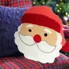 Almohadas de peluche navideñas novedosas transfronterizas: hombre de jengibre, bastón de caramelo, caramelo de menta, árbol de Navidad, muñeco de nieve, cojines de sofá de Papá Noel
