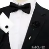 Conjunto de Gravata Borboleta, Abotoaduras e Broche Masculino de Três Peças para Terno de Casamento do Noivo Decoração de Camisa Gravata Borboleta Paisley