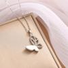Nuevo Popular Collar Versátil de Lujo Ligero con Incrustaciones de Zirconia Chapado en Oro Real Mariposa Elegante Moda Cadena para Clavícula Estilo Europeo y Americano