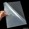 Carpeta A5 Protector de Archivo Transparente Clip de Hoja Única en Forma de L Bolsa de Plástico Portadocumentos de Hoja Única en U Manual de Instrucciones Protector