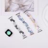 Para Apple Smart Watch Iwatch Correa de Perlas de Pintura al Óleo Esmaltado Irregular Nueva Correa Elástica para Mujer