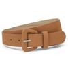 2025 Nuevo Nicho Mujer PU Bolso Hebilla Cinturón Simple Moda Color Caramelo Cinturón Decorativo Cinturón Combinable Mujer