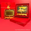 2026 Novo Estilo Chinês "Um Cervo Traz Fortuna" Ornamento de Mesa em Ouro Sólido, Calendário de Estilo Nacional, Conjunto Decorativo Rotativo Dupla Face, Disponível para Atacado