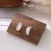 Pendientes de Aro Geométricos de Zirconia con Textura Gris Plateado para Mujer Pendientes Coreanos de Alta Gama en Forma de C Accesorios Elegantes Populares de Diamante Flash