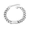 Moda transfronteriza europea y americana cadena hip hop personalidad simple callejera accesorios de cadena gruesa pulsera cubana cuadrada para hombres y mujeres