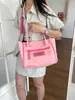 Bolsa de lona estampada de grande capacidade, bolsa tote versátil para mulheres, novo modelo de verão, bolsa de ombro de aparência sofisticada, bolsa transversal moderna