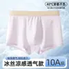 Roupa Íntima para Adolescentes de 10 a 15 Anos, Estilo Verão Fino, Seda Gelada, Respirável, Não Aperta, Forro de Algodão Classe A, para Meninos Mais Velhos