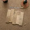 Azulejos de Calcário Travertino Bege de Tira Longa Cuidadosamente Selecionados, Azulejos Artesanais de Pedra Artificial para Pátios Externos, Áreas de Jantar e Pousadas, Azulejos de Parede e Piso
