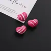 Cuentas Acrílicas de Corazón 3D Rayadas de Colores Caramelo Materiales y Accesorios para Cadena de Teléfono Móvil Hecha a Mano DIY