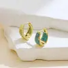 Novo brinco de zircônia brincos cor luxo leve triângulo geométrico brincos europeus e americanos brincos requintados da moda atacado