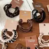 Set de Cintas para el Cabello Color Café con Leche Coreano, Bandas para el Cabello Simples y Elegantes, Anillos para el Cabello de Alta Elasticidad, Accesorios para el Cabello de Alta Gama
