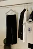 Pantalones largos elásticos con cordón, de cintura alta, adelgazantes, estilo coreano, para mujer, principios de otoño, no se pegan, ligeramente acampanados, versátiles, casuales, deportivos, para usar al aire libre