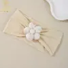 Accesorios Nuevos para el Cabello de Niños Transfronterizos, Diadema de Flor de Cinco Pétalos Estilo Europeo y Americano para Bebés, Diadema Ancha Suave para Bebés y Niños Pequeños para Proteger la Fontanela
