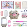 Compra Directa Transfronteriza de Dos Kits de Muñecas de Ganchillo, Colgante Llavero de Muñeca Hecha a Mano DIY de Pigmento Rubor