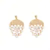 Aretes de Perla para Mujer al por Mayor Moda Europea y Americana Exagerados Pendientes de Gama Alta Geométricos Irregulares Flor Corazón Pendientes para Mujer