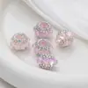 Nueva Piedra Ojo de Gato Cadena de Diamante Cuentas Planas Bola de Diamante Cuentas Usables con Agujero Recto DIY Llavero Cadena de Bolsa Accesorios Mayoreo