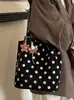 2026 moda nueva transfronteriza simple bolsa de mano de gran capacidad bolsa de hombro casual coreana de lunares bolsa de axila