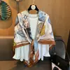 Bufanda Cuadrada de Lujo Ligero de Seda para Primavera Verano Bufanda Cuadrada Grande Chal Protector Solar para Mujer Ropa Exterior de Doble Uso Protección Solar Bufanda de Seda de Moda Bufanda de Cuello