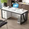 Mesa de computador moderna e minimalista para gerentes de escritório, supervisores e chefes; escrivaninha para escritório de uma pessoa; mesa de computador para funcionários