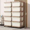 Organizador de almacenamiento de juguetes para niños, estante de almacenamiento de plástico multicapa para el hogar, caja de almacenamiento gruesa y duradera para snacks y ropa