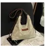 Bolsa tote dupla de ombro simples de grande capacidade para mulheres, nova bolsa de mão versátil vintage 2026, bolsa de ombro única casual para usar sob o braço