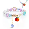 Pulsera de Cuentas de Vidrio Más Vendida Transfronteriza Taobao Fruta Unicornio Dibujos Animados Colgante de Aleación con Goteo de Aceite Regalo para Niños Femenino