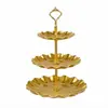 Plato de Postre de Plástico Nórdico, Plato de Frutas de Tres Niveles, Soporte de Postre Navideño, Plato de Dulces para Bodas, Plato de Pastelería con Patrón Ondulado