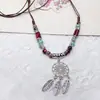 Colar de contas de cerâmica colorida Moda Retro Novo Estilo Chinês Personalidade Colar Longo Camada Dupla Colar Colar Avançado Atacado