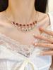 Collar Vintage Estilo Chino Joyería Hanfu Cuello con Cascabeles Plata Tibetana Plata Semilla Collar de Plata para Mujer
