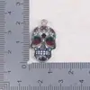 Acessórios para Joias DIY, Série Mil Flores, Pingente de Esmalte Caveira Colorida Estampada, Colar de Liga, Pulseira, Pingente Único