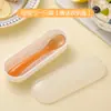 Cuchara para suplementos alimenticios de grado alimenticio para bebés, pasta de arroz, miel, cuchara pequeña para alimentar bebés, mango largo, silicona suave, cuchara con caja de almacenamiento