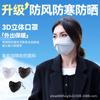 Invierno Cálido máscara de protección solar femenina para hombre nailon engrosado transpirable Espina de pescado tridimensional anti-rozaduras maquillaje protección para los ojos esquina a prueba de viento cálido
