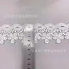 La falda de encaje bordado de seda de poliéster con calados más vendida del fabricante, accesorios decorativos para cuellos de ropa, encaje bordado soluble en agua