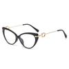 Gafas Jamie 5100 de Comercio Exterior Transfronterizo Ojo de Gato con Montura para Graduación Tr90 Metal Strass Gafas Anti Luz Azul