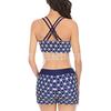 Comercio Exterior Nuevo Bikini Sexy Dividido Europeo y Americano Traje de Baño para Mujer Amazon Set de Traje de Baño Deportivo Conservador de Tres Piezas