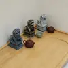 León de Resina de Cemento Simulado Estilo Chino Micro Paisaje Jardinería Bonsái Oficina Hogar Escritorio Nicho Adorno Artesanal