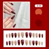 24 Peças de Adesivos para Nail Art, Produtos Acabados para Vendas Transfronteiriças para Europa, América e África, com Strass, Unhas Postiças Removíveis, Pontas de Unha Usáveis para Barracas de Mercado