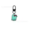 Chaveiro de Borracha Macia em PVC de Desenho Animado para Halloween Fantasma Fofo Abóbora Fivela em Forma de U Pingente Pingente para Sacola de Presente de Festival