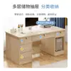 Escritorio de Oficina con Cerradura, Escritorio de Computadora para el Hogar, Mesa de Escritorio Simple, Mesa de Trabajo con Cajón, Escritorio, Combinación de Escritorio y Silla para Personal