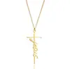 Fé Jesus cruz ins estilo luxo leve versátil liga pingente feminino corrente clavícula com colar curto comércio exterior Religião