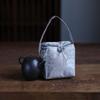 Bolsa de té de seda gruesa con brocado Erya, bolsa de té china simple, bolsa de almacenamiento para juegos de té de viaje de tela.