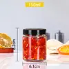 Frasco de Vidrio Sellado para Almacenamiento al por Mayor Miel Cereales Botella Redonda de Vidrio Frasco de Vidrio para Almacenamiento Botella para Pepinillos Botella para Salsa Picante