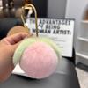 Chaveiro de Coelho Rex Fofo Pêssego Pingente de Carro Pingente de Bola de Pelúcia Ins Pingente de Bolsa de Pêssego Presente