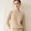 Suéter de punto de ochos % cachemira pura, nuevo jersey de invierno, camisa base de punto holgada de manga larga, suéter para mujer