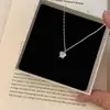 Collar Versátil con Colgante de Lazo de Circonita Lujo Minimalista Cadena para Clavícula Gargantilla de Corazón Dulce Accesorio para el Cuello Estilo Fresco para Mujer