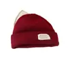 Gorro de Tricô Novo com Mistura de Lã Japonês Simples Tendência Cool Moda Feminino Quente com Barra de Tricô